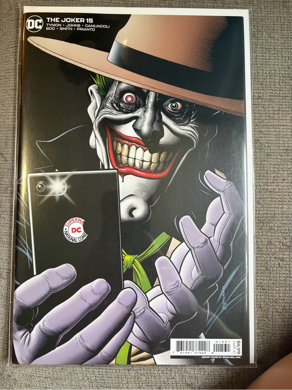DC Comics Joker Issue Cover Phone Selfie Art - Black, Purple, Green